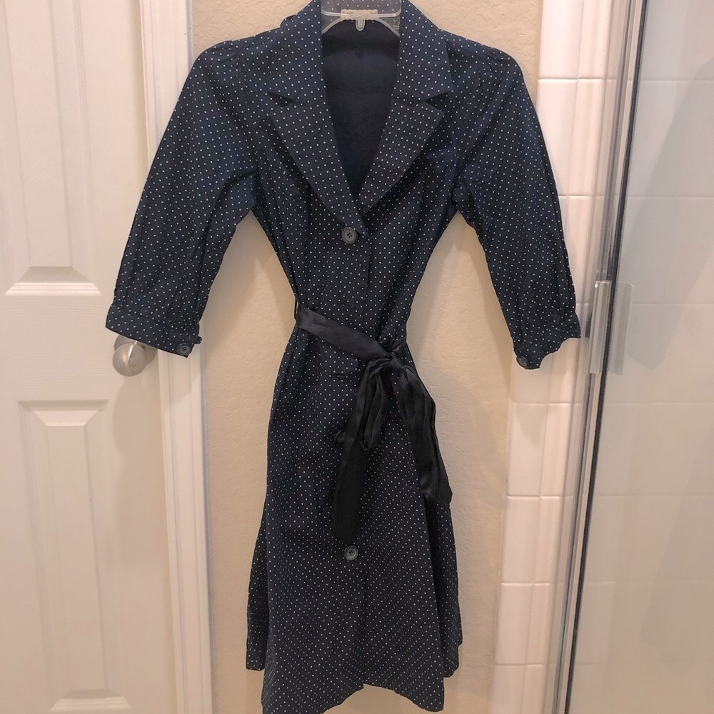 Forever 21 Retro Polka Dot Navy dress size S